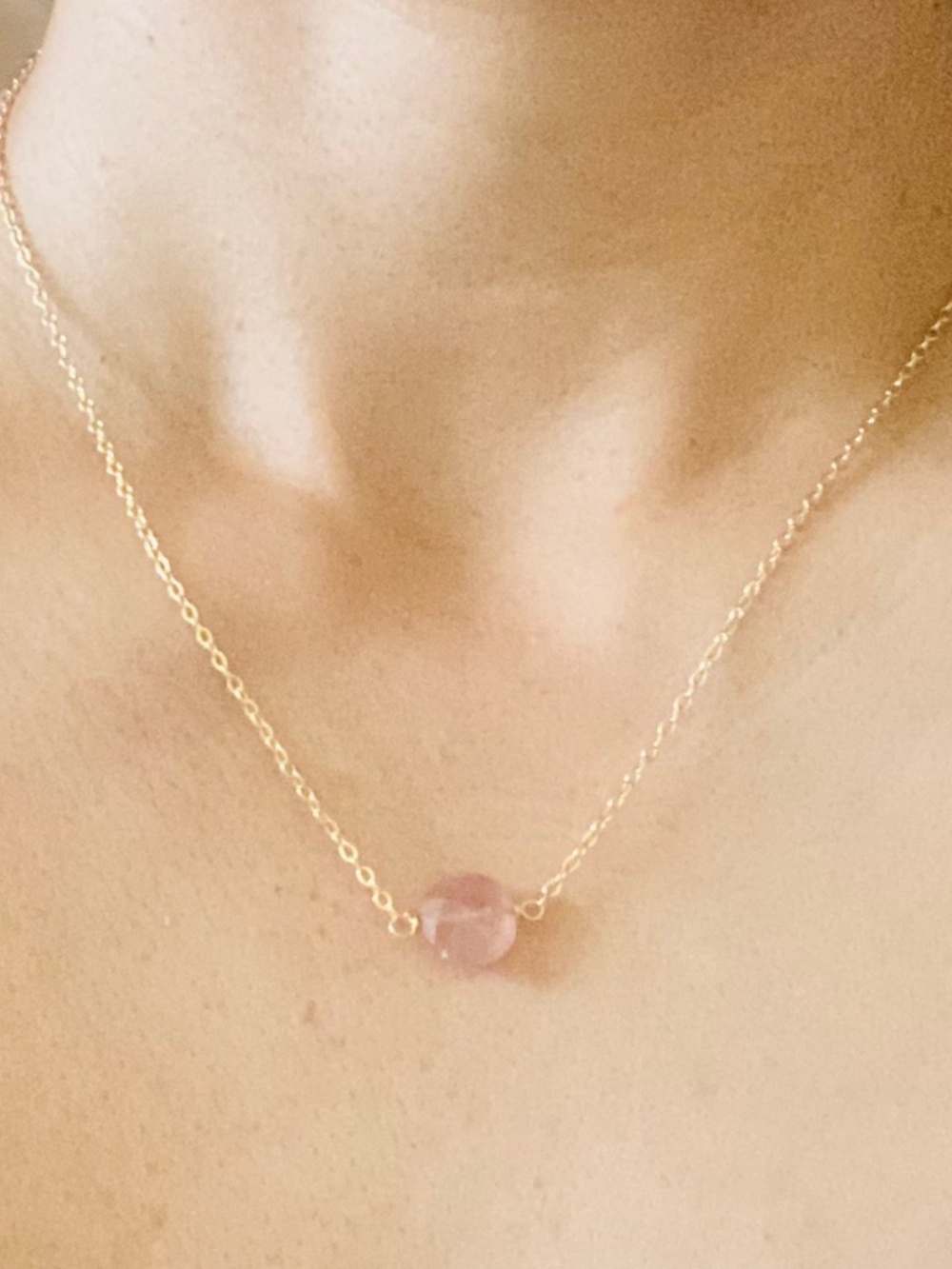 Handmade Strawberry Quartz Necklace